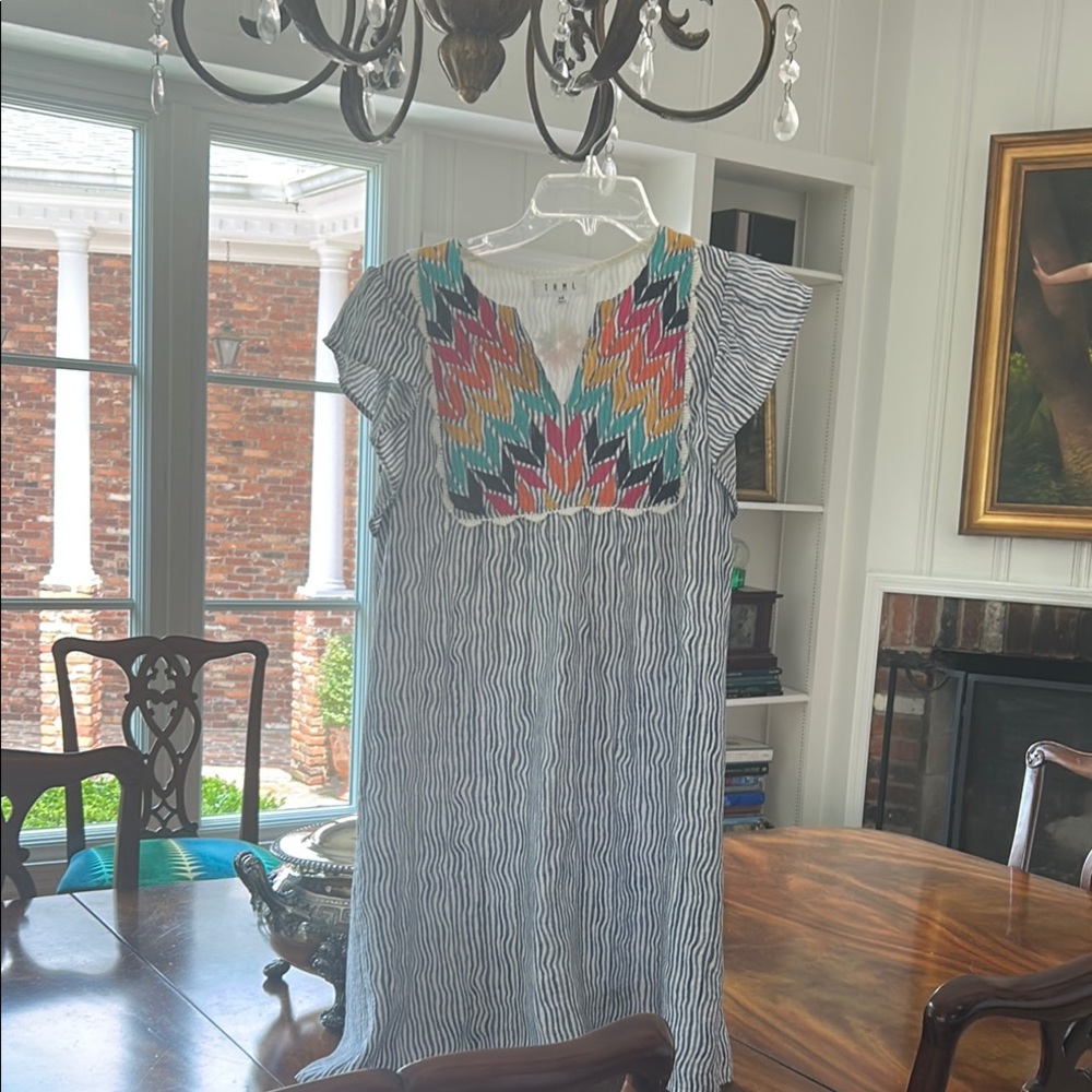 THML Multicolor Chevron Embroidered Top